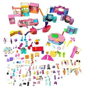 Polly Pocket‎ Vintage 2002 Origin Products Lot Dolls Car Playsets & Accessories